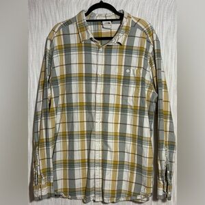 The North Face Men's Plaid Shirt - Gray and Yellow